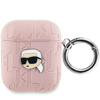 Karl Lagerfeld AirPods 1 / 2 Case Monogram Karl Head, Pink