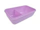 Lunch Box with Compartments and Cutlery, 1L, Purple