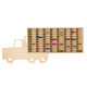 Wooden Toy Car Shelf in Truck Shape Kruzzel 26582, 80-Slot Organizer