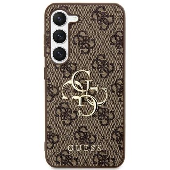 Guess 4G Big Metal Logo Case for Samsung Galaxy S24 Ultra Brown