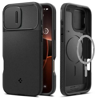 Spigen iPhone 16 Pro Max Case Optik Armor MagSafe, Black