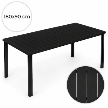 Multigarden Garden Table 180x90 cm for 6-8 People, Black