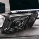 Dėklas iPhone 15 Plus su kameros dangteliu ir stovu Hybrid Armor Camshield, rožinis