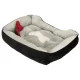 Soft Dog and Cat Bed 60 x 45 cm, Black-Grey