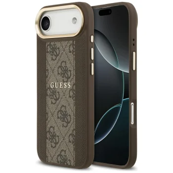 Dėklas Guess 4G Stripe MagSafe telefonui iPhone Air, rudas