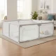 ECOTOYS Baby Playpen 160x200 cm, Extra Large Play Yard with Carry Bag, Gray