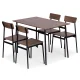 ModernHome MALMO 5 Piece Dining Set Industrial Kitchen Table and 4 Chairs
