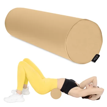 4FIZJO Rehabilitation and Massage Bolster Roller 60 × 15 cm, Beige