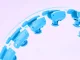 Weighted Smart Hula Hoop with Massage Nodes, Adjustable, Blue