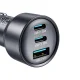 Joyroom JR-CCN19 65W 3-Port Car Charger 2x USB-C + USB-A, Dark Gray