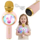 Izoxis Kids Wireless Bluetooth Karaoke Microphone, Pink