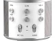 Wireless Bluetooth Karaoke Microphone with Speaker and Case, Silver