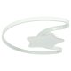 LED Ceiling Light for Kids Room Moon, Dimmable with Remote, White
