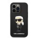 Karl Lagerfeld Silicone Ikonik MagSafe Case for iPhone 14 Pro Max, Black