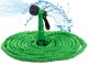 Expandable Garden Hose with 7-Function Spray Nozzle 10-30m, Green