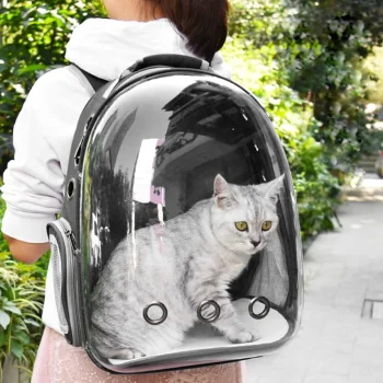 Pet Cat Dog Travel Backpack Knapsack Rucksack Bag Case, 25x30x40cm, Black