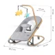 Nukido 705300 Baby Bouncer with Toys, Grey