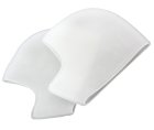 Silicone Gel Heel Protectors for Cracked Heels, White