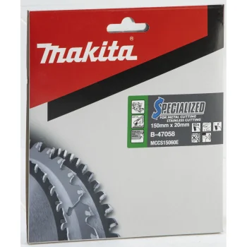 Makita B-47058 Circular Saw Blade for Stainless Steel 150x20mm, 60T