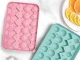 3D Silicone Ice Cube Tray (Hearts, Spheres, Diamonds), 24 Cubes