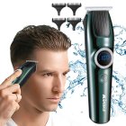 Wireless USB-C Hair and Beard Clipper MS-5033, green, black