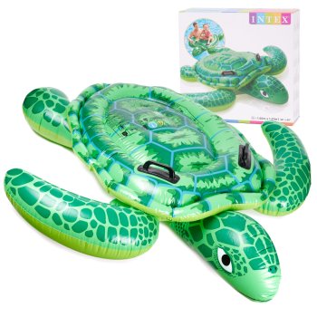 INTEX Inflatable Water Mattress with handles Turtle, 150x127 cm