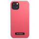 Karl Lagerfeld Silicone Plaque Case for iPhone 13 mini, Fuchsia