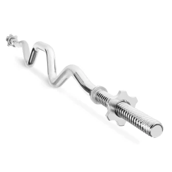4FIZJO Super Curl Barbell Bar 120 cm, 25 mm, Silver