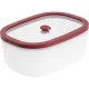 Berkel ICON 0.9L Glass Vacuum Food Storage Container, White/Red