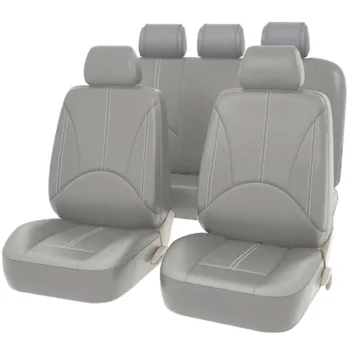 Car Seat Cover Set Eco Leather Grey