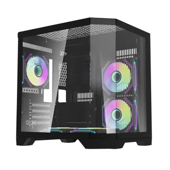 Darkflash FT350 PC Case with 5 aRGB Fans, Black