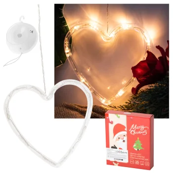 Ikonka LED Christmas Heart Decoration, 10 LED