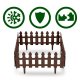 Garden Edging Plonos 240 cm PL-963 Landscape Border, brown