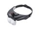 Head Magnifier with LED Light and 4 Interchangeable Lenses (up to 3.5x), Black