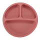 Children’s Silicone Tableware Set with Crab Plate, 19 pieces, Dark pink