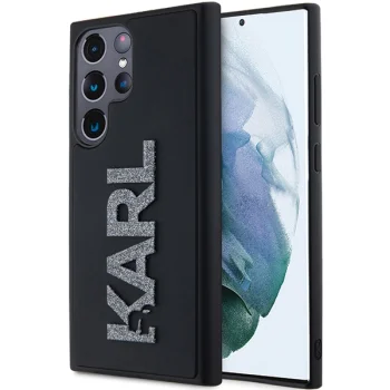 Karl Lagerfeld Samsung Galaxy S24 Ultra Case 3D Logo Glitter, Black