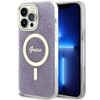 Guess iPhone 14 Pro Max Case 4G MagSafe, Purple