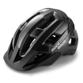 Rockbros LK-67 Youth Bike Helmet with Detachable Visor 54–58 cm, Black