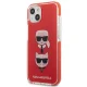 Karl Lagerfeld Karl & Choupette Head dėklas iPhone 13 / 14 / 15 (6.1\"), raudonas