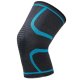 Elastic Knee Brace Stabilizer Support 2-Pack Size L, Black-Blue