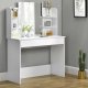 Modern Vanity Table with Large Mirror and Shelves ModernHome