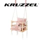 Kruzzel Wooden Baby Swing with Cushion, Pink