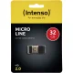 USB atmintinė Intenso Micro Line 32 GB USB 2.0, juoda