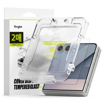 Ringke Cover Display Tempered Glass for Samsung Galaxy Z Flip 7, 2-Pack, Transparent