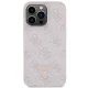 Guess iPhone 13 Pro Max Case Metal Logo Strass Crossbody, Pink