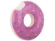 Rubber Squeaky Toy for Dogs and Cats, Donut Shape, Pink