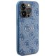 Apple iPhone 14 Pro Max 6.7\'\' Guess 4G Collection Leather Metal Logo MagSafe Case Cover, Blue | Telefona Maciņš...