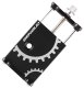 Aluminum bicycle and motorcycle phone holder, adjustable clamp, black