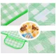 Picnic and Beach Blanket 200x200cm, Waterproof, Green Checkered