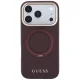 Guess Ring Stand 360 MagSafe case for iPhone 18 Pro / 17 Pro, burgundy